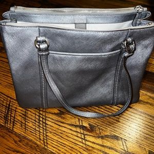Grey coach purse